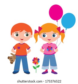 children vector illustration