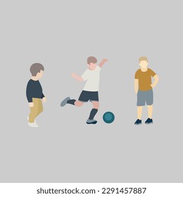 Children vector illustration. Hand drawn