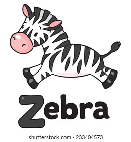 Children Vector Illustration Little Funny Zebra Stock Vector (Royalty ...