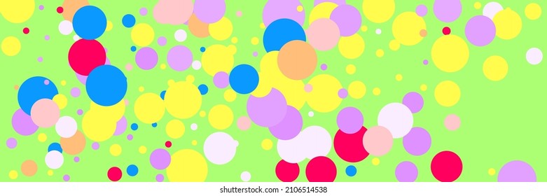 Children Vibrant Circles Vivid Beige Pattern. Bright Color White Indigo Red Pink Textile. Green Multicolor Rainbow Purple Blue Wallpaper. Pastel Yellow Violet Dark Play Kids Background.