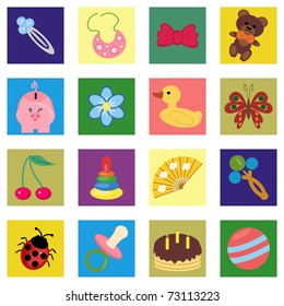 children wallpaper with icons