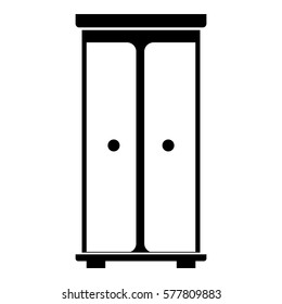 Children wardrobe icon. Simple illustration of children wardrobe vector icon for web