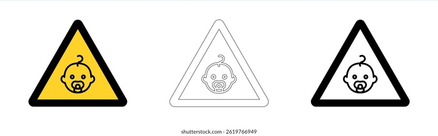 Children Warning Sign in vector format