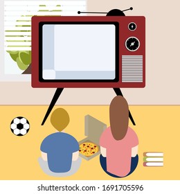 Teenager Watch Tv のイラスト素材 画像 ベクター画像 Shutterstock