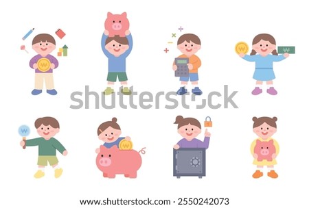The children were educated about saving.