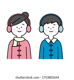 Children in winter coats