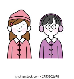 Children in winter coats