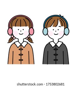 Children in winter coats