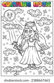 children winter coloring book (winter, Christmas, theme)