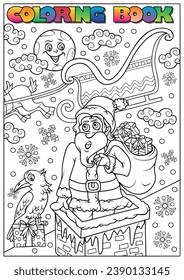 children winter coloring book (winter, Christmas, theme)	
