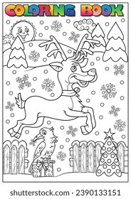 children winter coloring book (winter, Christmas, theme)	
