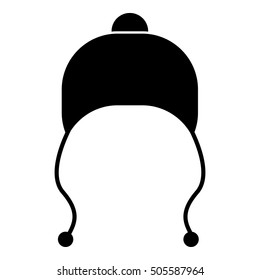 Children winter hat icon. Simple illustration of children winter hat vector icon for web