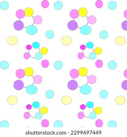 childrens abstract cartoon pattern balls and frame