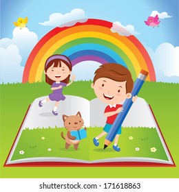 2,926 Story writing children Images, Stock Photos & Vectors | Shutterstock