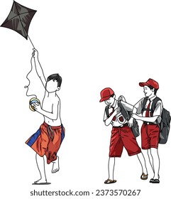 Children's activities when they come home from school