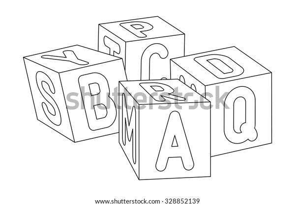 Childrens Alphabet Blocks Vector Stock Vector (Royalty Free) 328852139 ...