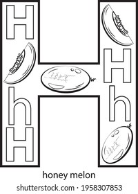 children's alphabet coloring book with fruits and vegetables
