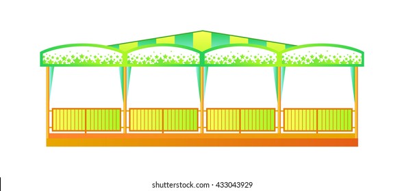 Children's amusement park. Bumper Cars. Vector image.