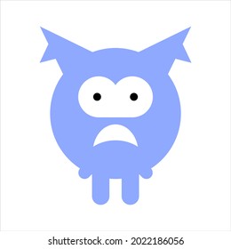 Children's animal. A cute animal or alien. Vector flat illustration icon isolated on white background.