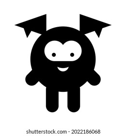 Children's animal. A cute animal or alien. Vector flat illustration icon isolated on white background.