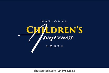 Childrens Awareness Month Holiday Concept Vector