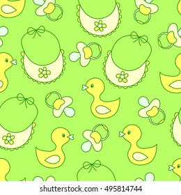 Children's, baby seamless pattern, background.