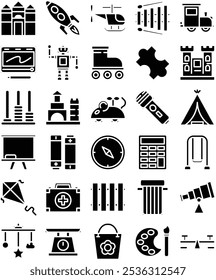 Children's and Baby Toys Pack Icon in Solid Style