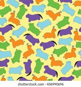 Children's background with animals of the forest.