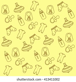 children's background yellow