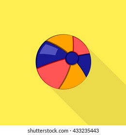 Children's ball sign icon. Vector. Flat