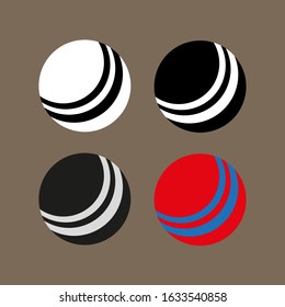 Children's ball with stripes, color red black gray white