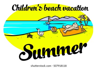 Children's beach vacation, Summer