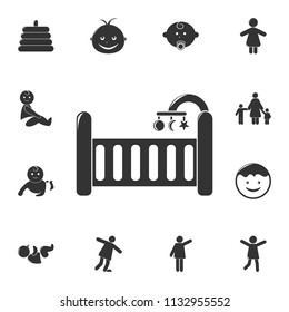 children's bed icon. Detailed set of children life. Premium graphic design. One of the collection icons for websites, web design, mobile app on white background