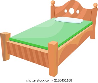 Lecho infantil, ilustración, vector sobre fondo blanco.