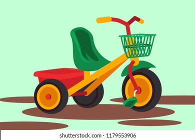 Children's bicycle isolated vector illustration