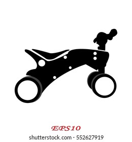 children's bicycle, sign, symbol, vector illustration eps10