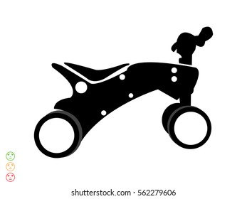 children's bicycle, sign, symbol, vector illustration eps10