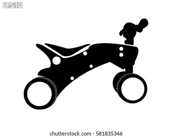 children's bicycle, sign, symbol, vector illustration eps10