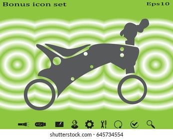 children's bicycle, sign, symbol, vector illustration eps10