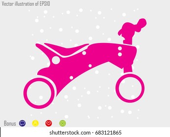 children's bicycle, sign, symbol, vector illustration eps10