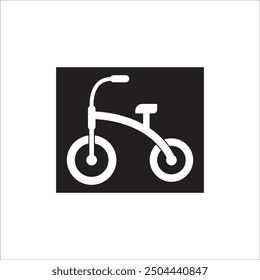 CHILDREN'S BIKE ICON VECTOR ILLUSTRATION SYMBOL DESIGN