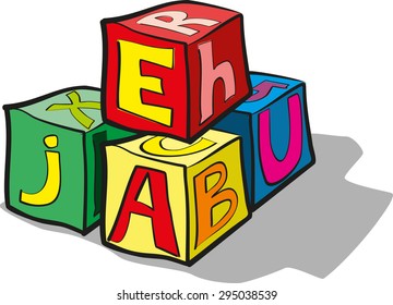 children's blocks with letters