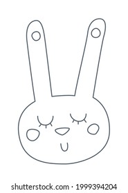 Children's book cute hare or rabbit