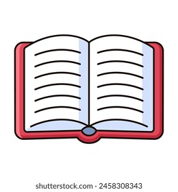 Children's Book Icon in Cartoon Style. Isolated on white background. Clipping paths included.
