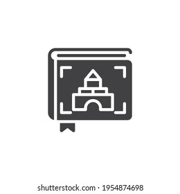 Children's book vector icon. filled flat sign for mobile concept and web design. Preschool book glyph icon. Symbol, logo illustration. Vector graphics