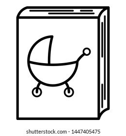 Children's book vector icon. Children's logo. 