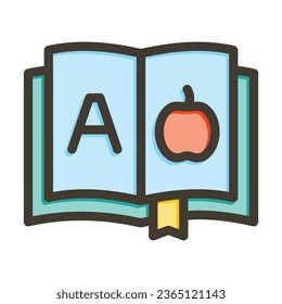 Childrens Book Vector Thick Line Filled Colors Icon For Personal And Commercial Use.
