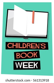 Children's Book Week (Flat Style Vector Illustration Quote Poster Design)