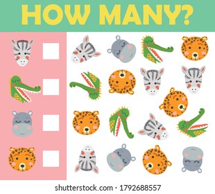 for children's books. Counting. Game for Preschool Children. Educational a mathematical game. Educational game for children.