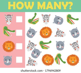 for children's books. Counting. Game for Preschool Children. Educational a mathematical game. Educational game for children.